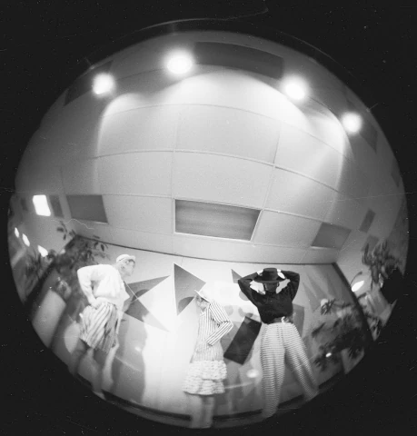 Glamour Image of a Women through a Fish-eye Lens