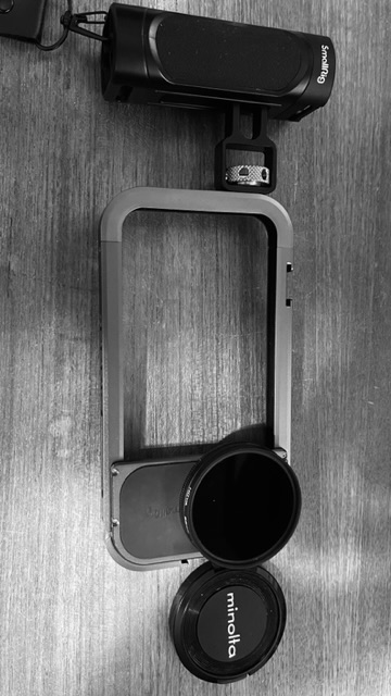 iPhone SmallRig with Hoya72 Infrared Filter