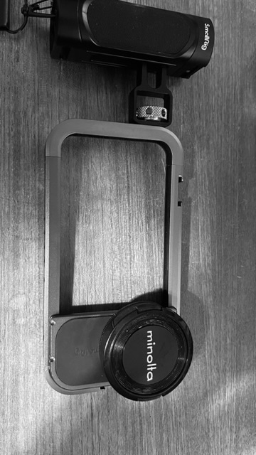 iPhone SmallRig with Hoya72 Infrared Filter